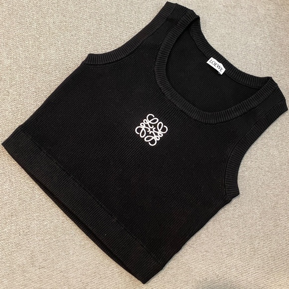 LOEWE Anagram Cropped Tank Top - Picture 2 of 5